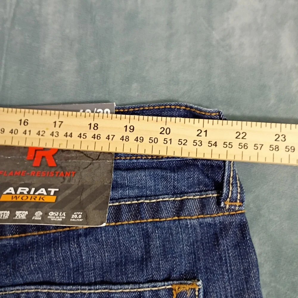 Ariat Work M4 Relaxed Boot Cut FR Flame Resistant Jeans Mens 42x30 Blue Denim